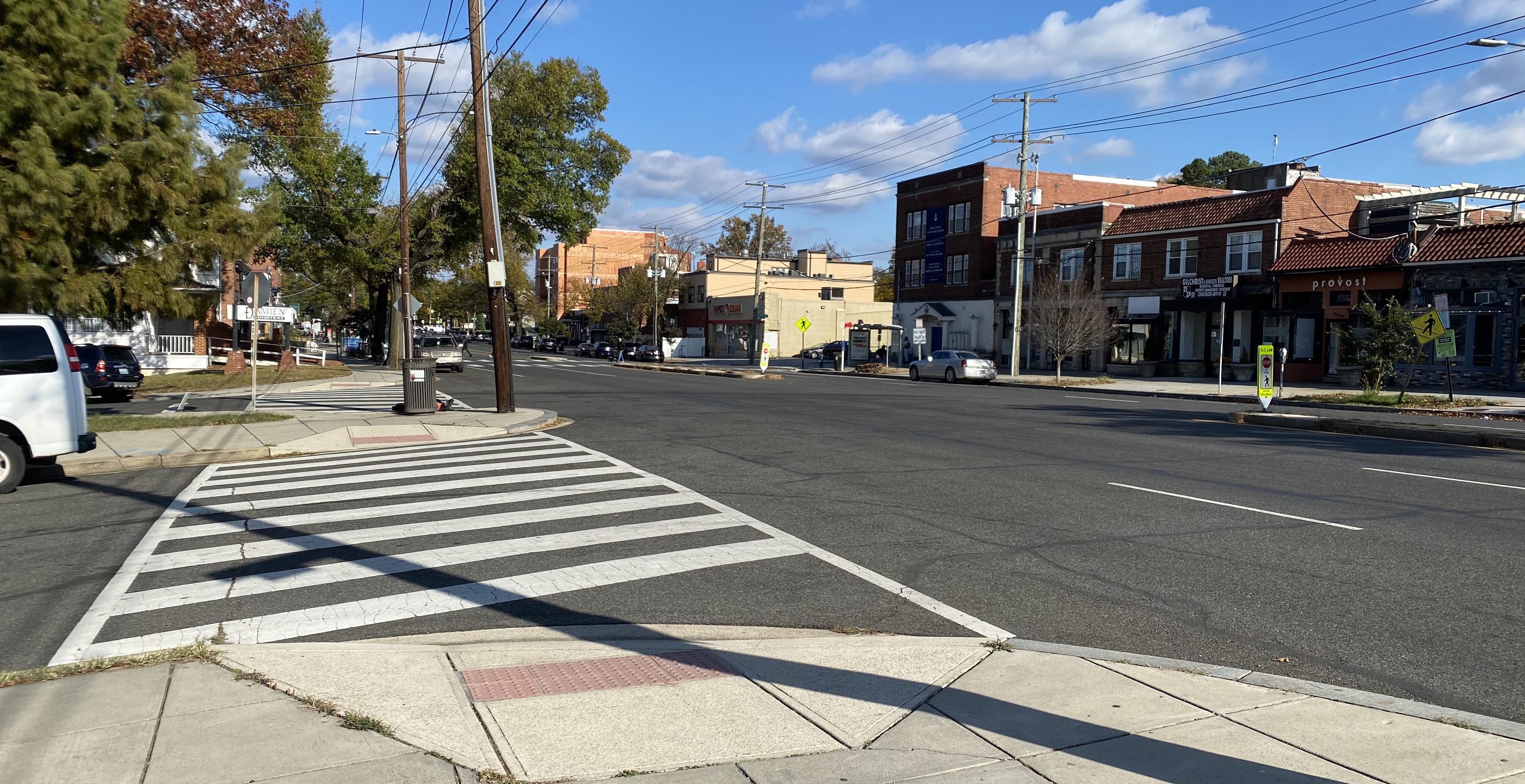 Thayer St crossing on Rhode Island Ave NE
